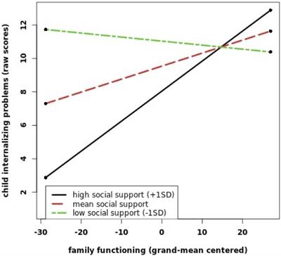 Associations of Family Functioning and Social Support With Psychopathology in Children of Mentally Ill Parents: Multilevel Analyses From Different Rating Perspectives